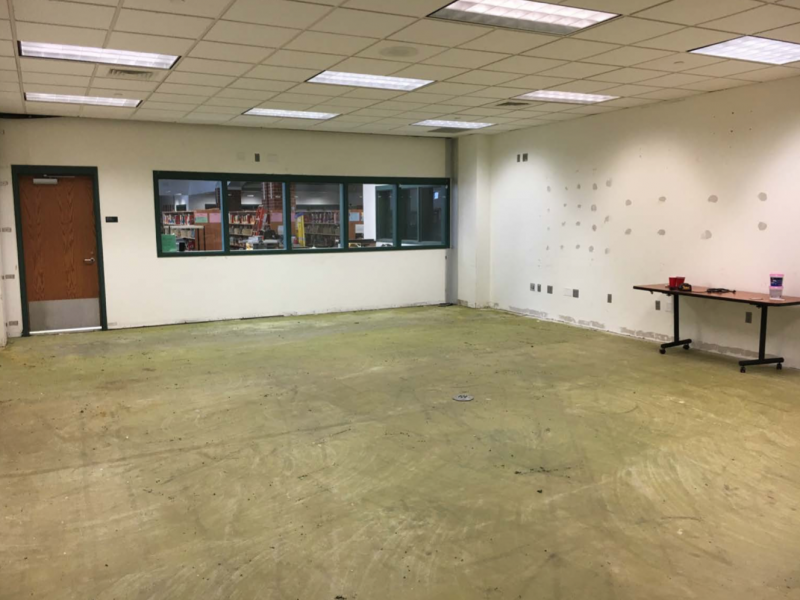 A room next to the Dartmouth High School media center which will eventually house the district's new innovation lab. COURTESY DARTMOUTH PUBLIC SCHOOLS